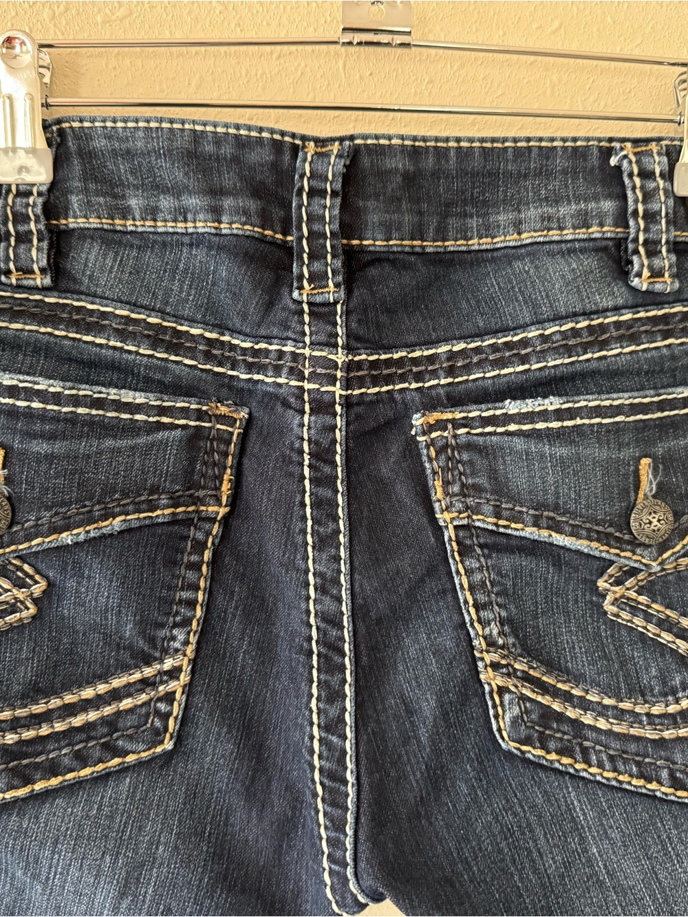 Silver Sz 33 X 30 Suki Jegging Jeans Women's Dark Indigo Skinny Jeans - Picture 2 of 4